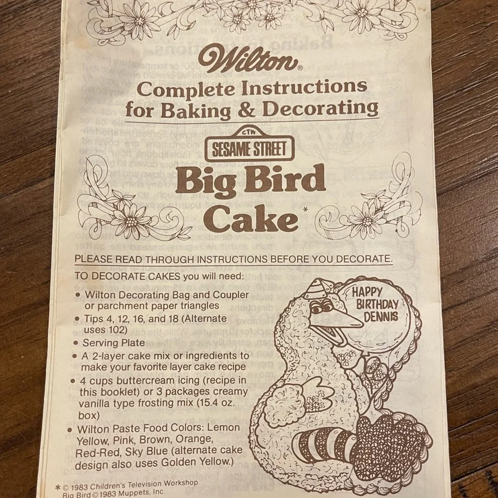 Vintage 1983 Wilton Big‎ Bird Cake Pan